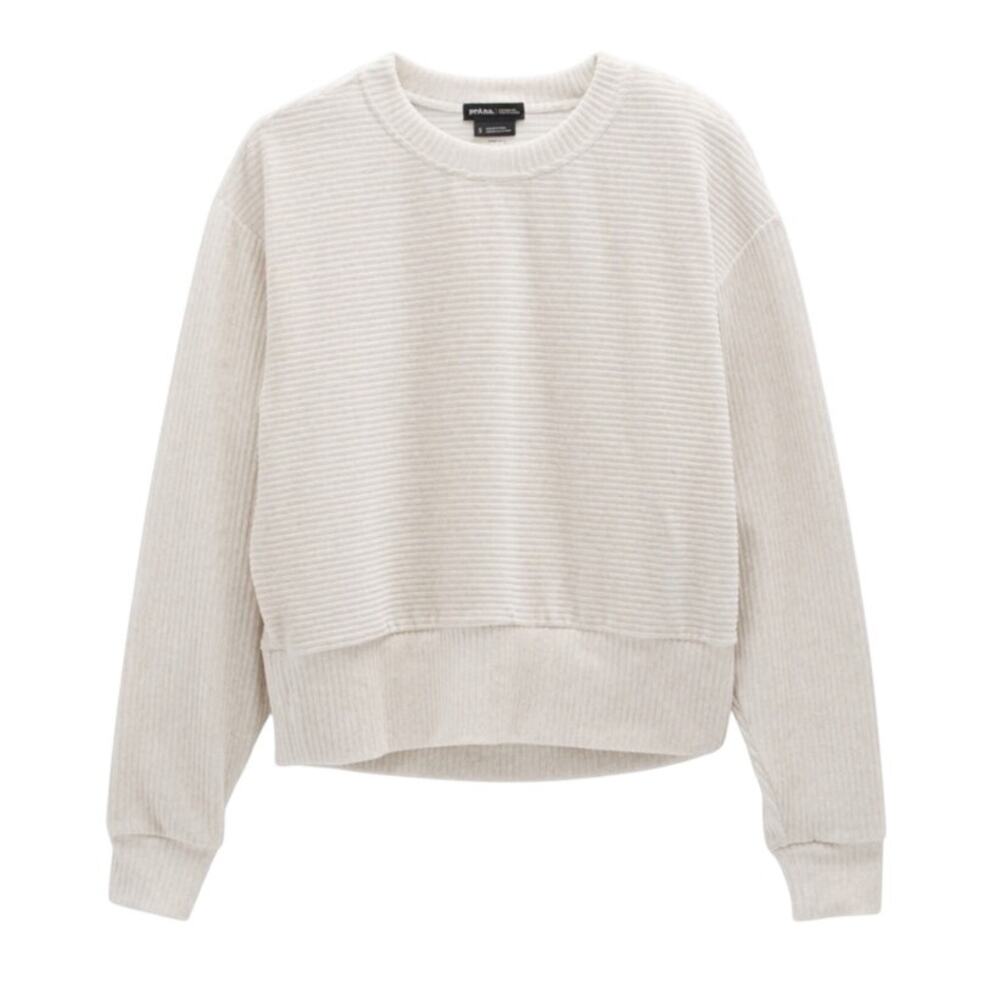 Prana Escambia Ribbed Pull Over Au Lait Heather Size Large NWT